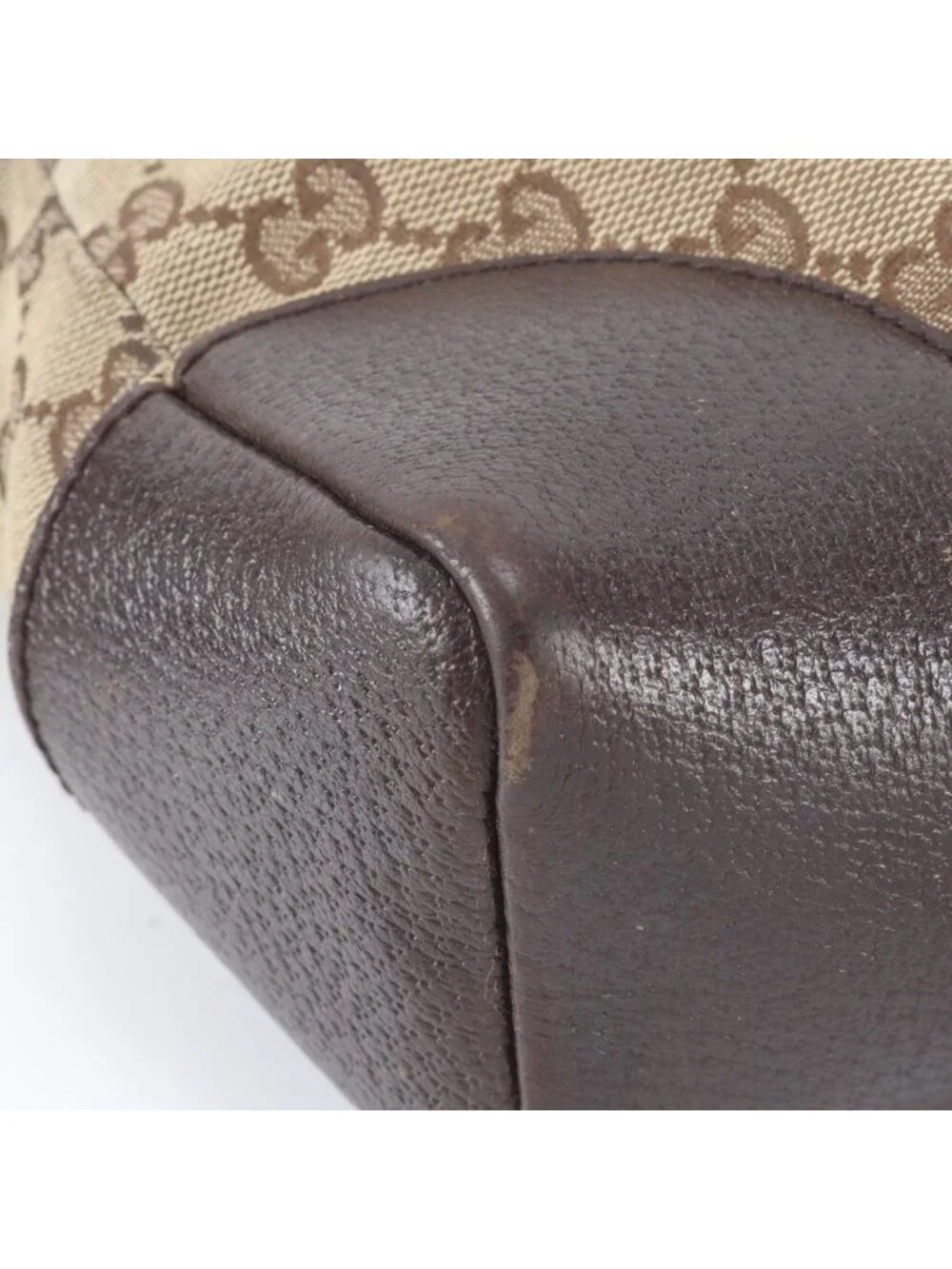 Gucci GG Canvas Leather Shoulder Bag Crossbody Messenger Business Tote